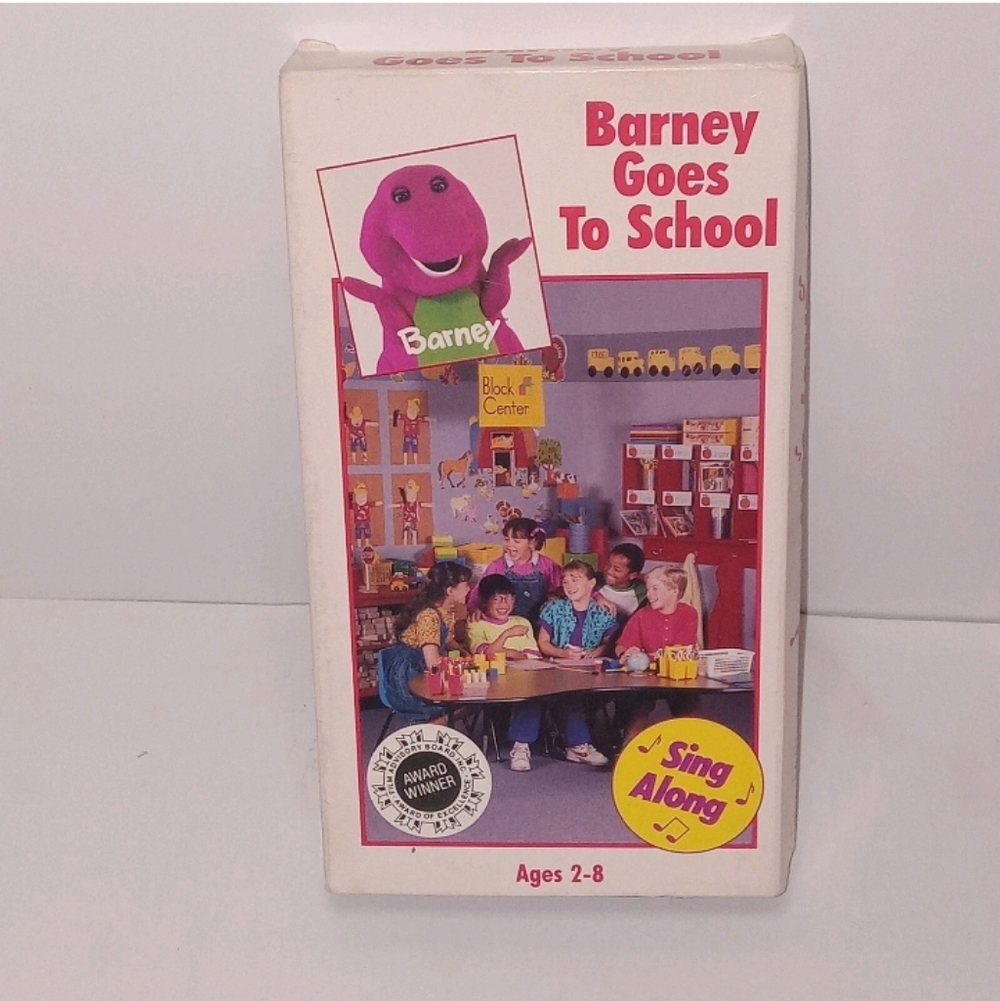 Barney Goes To School VHS Original 1989 Cast Very 1st Edition